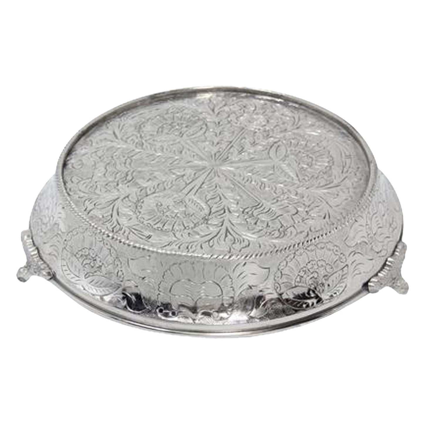 GiftBay Wedding Cake Stand Tapered Round 18", Silver