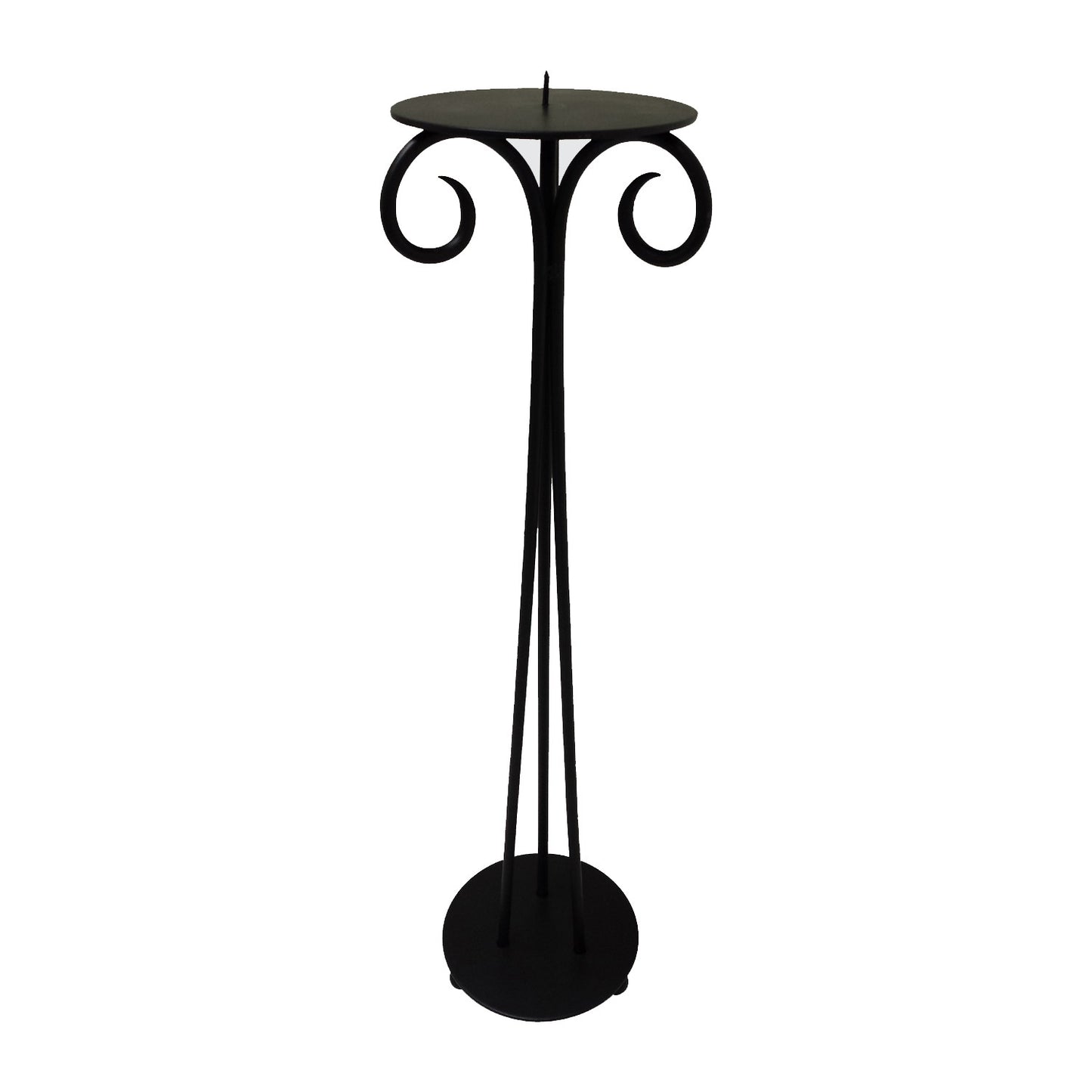 GiftBay 14016 Beautiful Pillar Holder 25", Black Powder Coated Finish