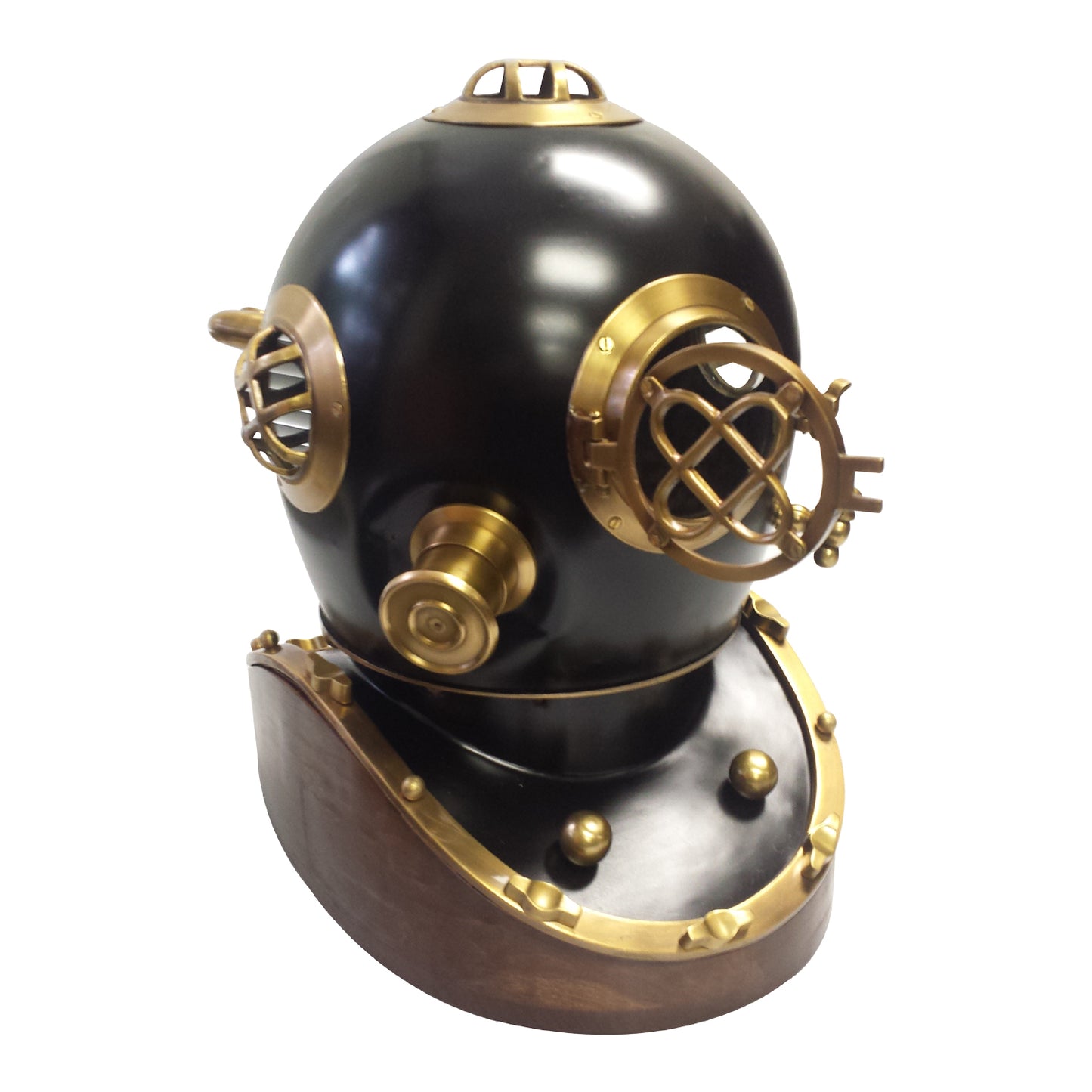 GiftBay Decorative Brass Diving Helmet, 17" Length x 13" Width