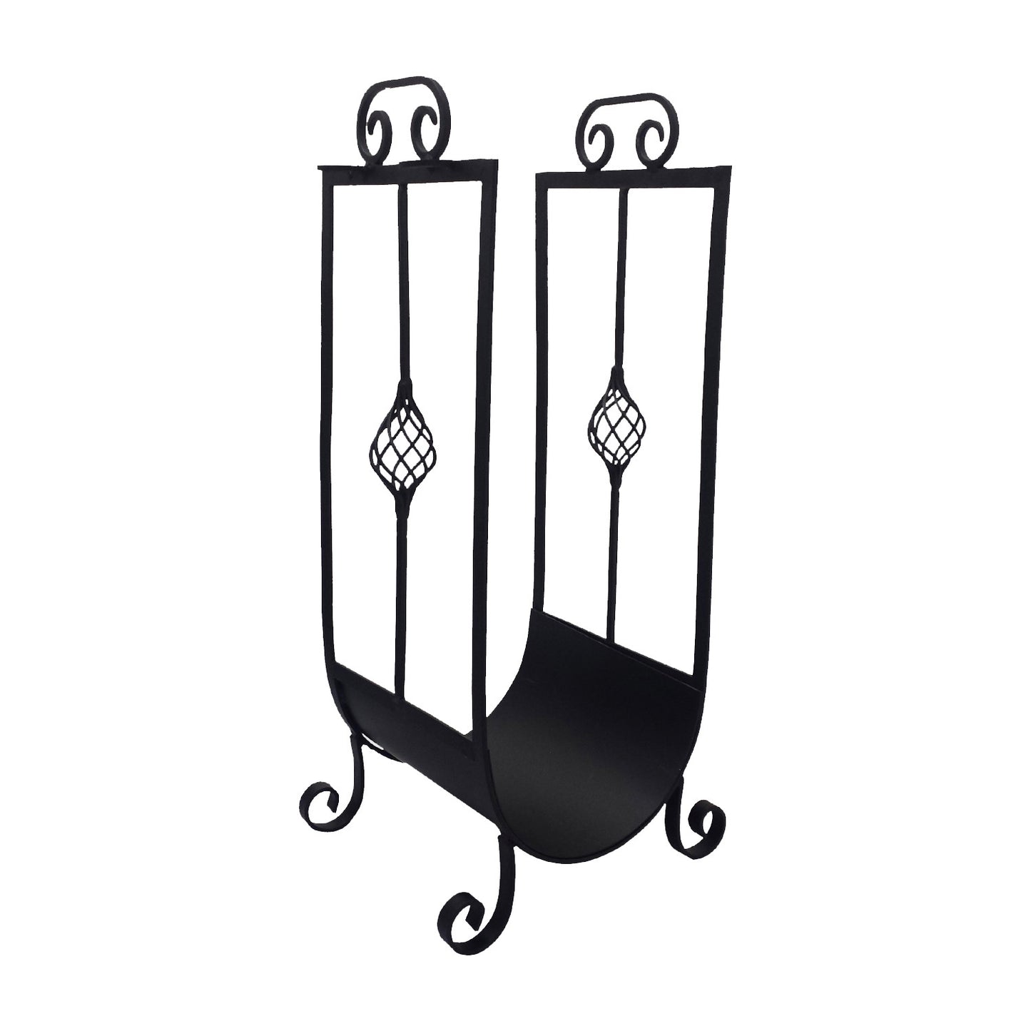 GiftBay 1112 (S/5) Fire Tool Set & Log Holder| 31.5" High | Wrought Iron | Shovel Poker Brush Tongs and Stand | Perfect for Fire Place .