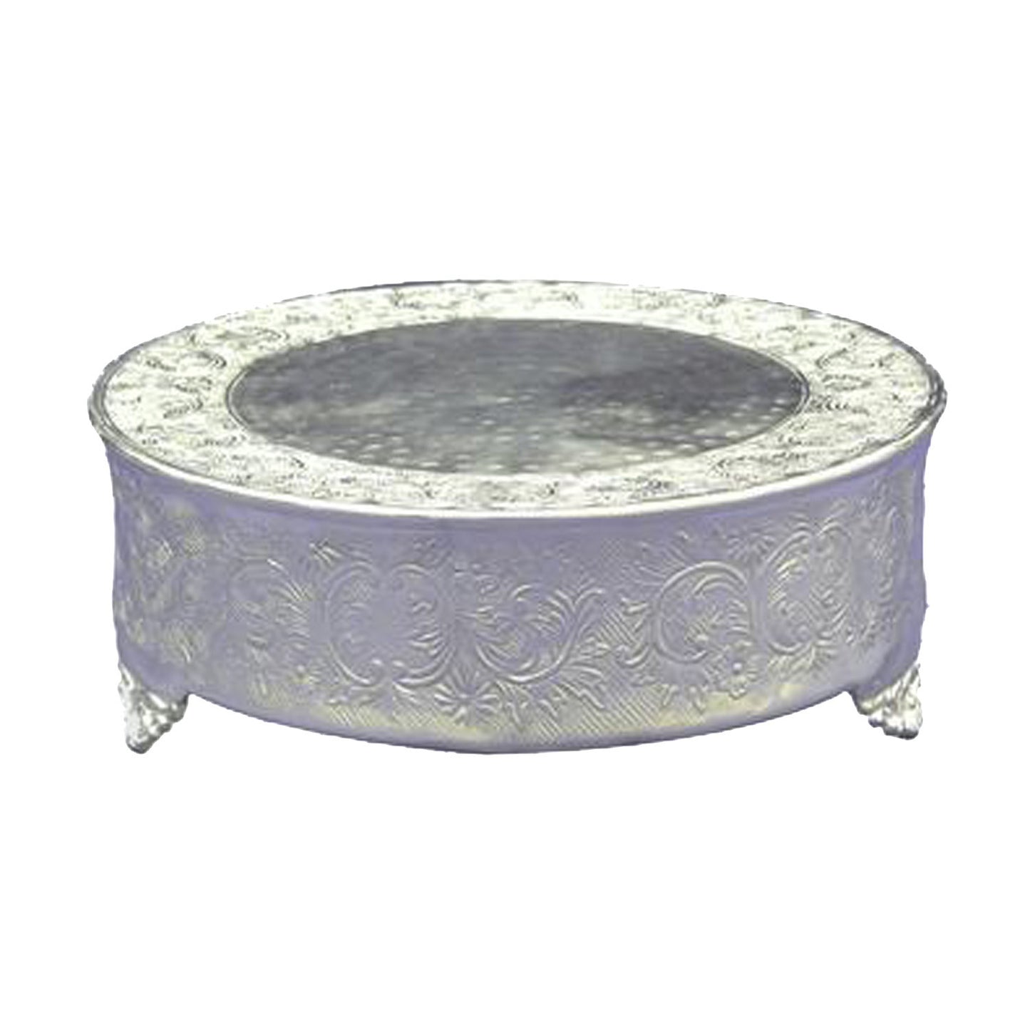 GiftBay Wedding Cake Stand Round 12", Silver