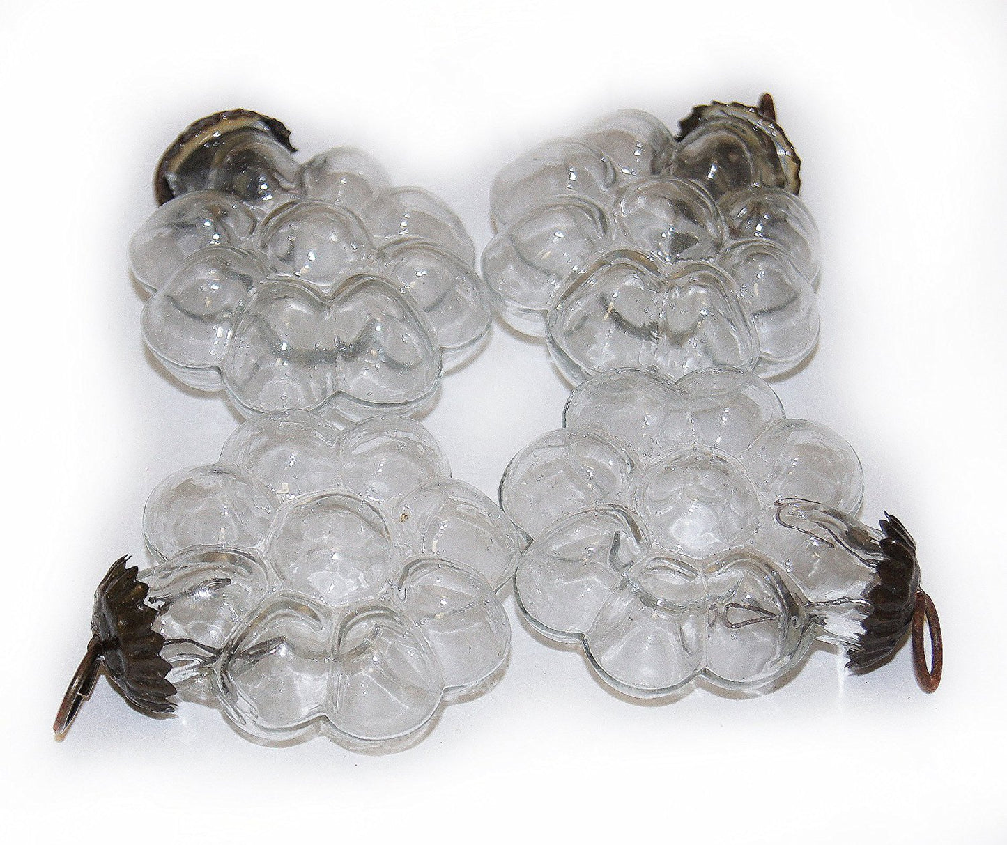 GiftBay Antique-look Glass Ornament Set of 4 for Christmas Tree Decoration