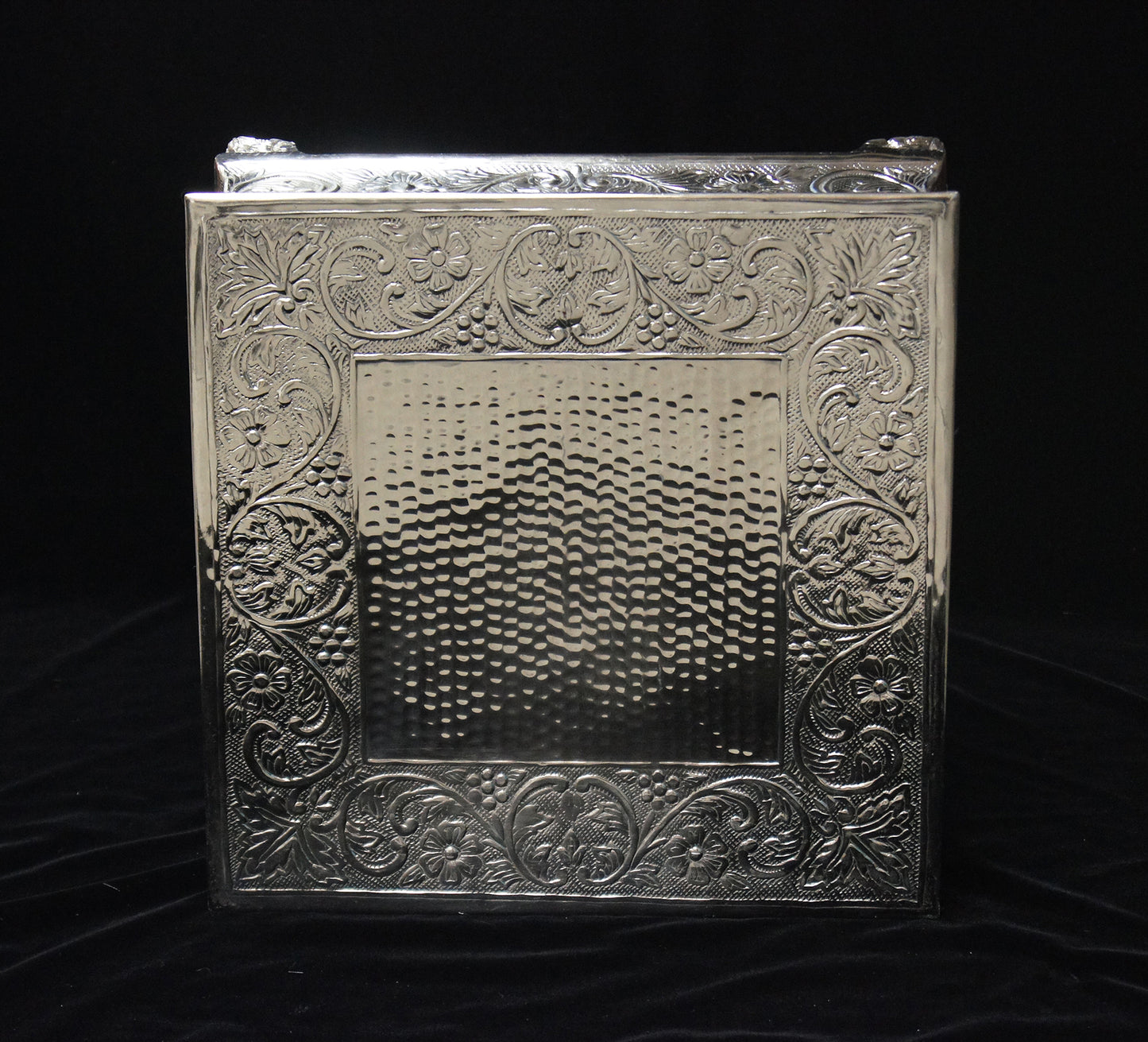 GiftBay Creations Wedding Cake Stand Square Silver Finish (18-Inch)