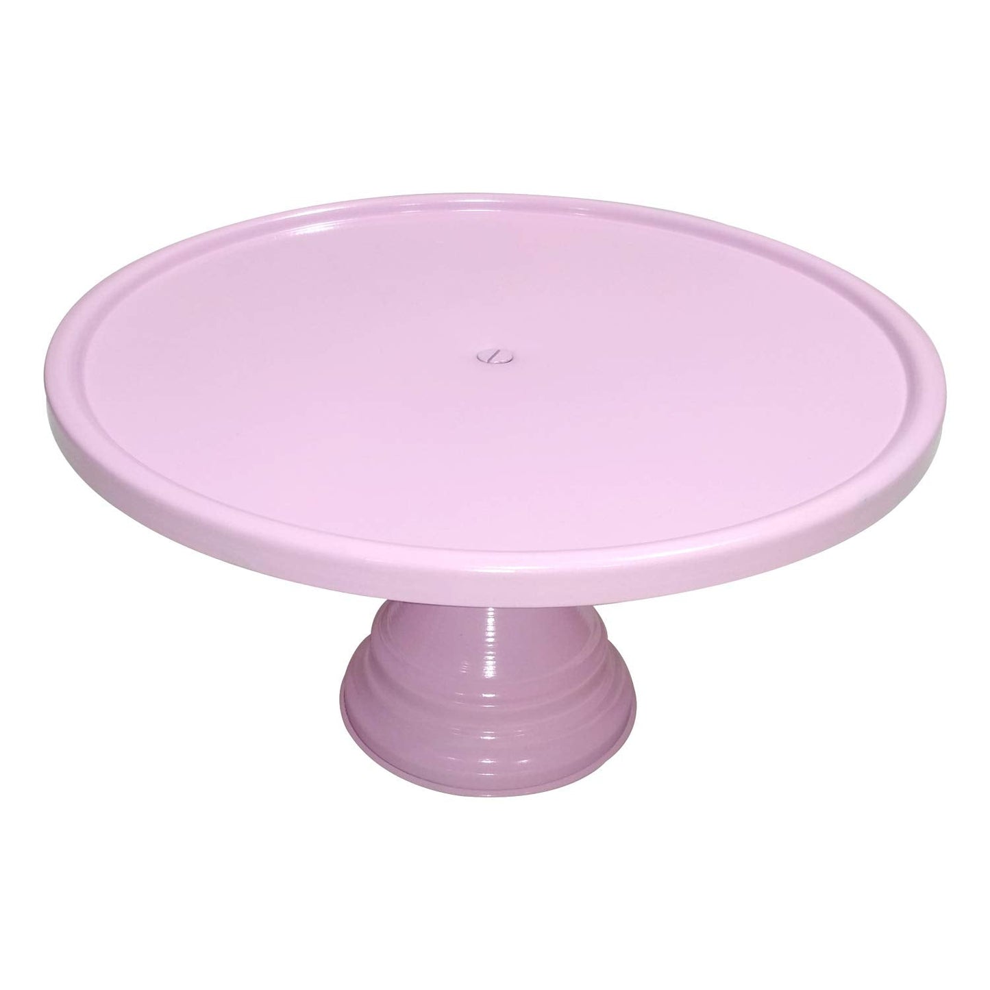 GiftBay Creations Cake Stand Pedestal 11" Diameter (Top), Strong Metal (Pink)