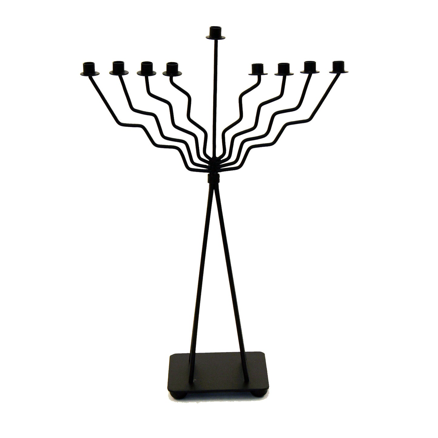 GiftBay 16003 Menorah 9-Branch Black Finish Set of 2 Contemporary Look 20" High to Celebrate Hanukkah and Gifts, An Excellent Unbeatable Value