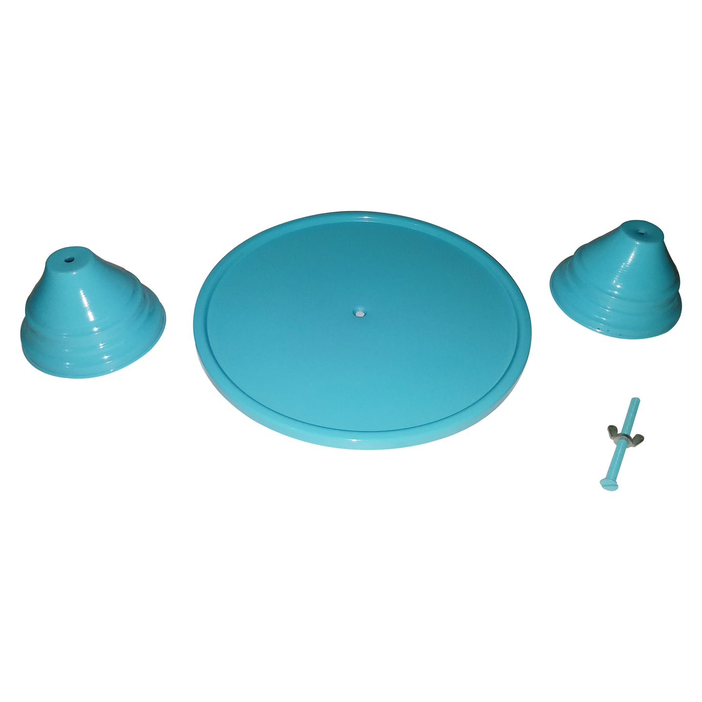 GiftBay Creations® Pedestal Cake Stand 13" Diameter (Top) Metal (Blue)