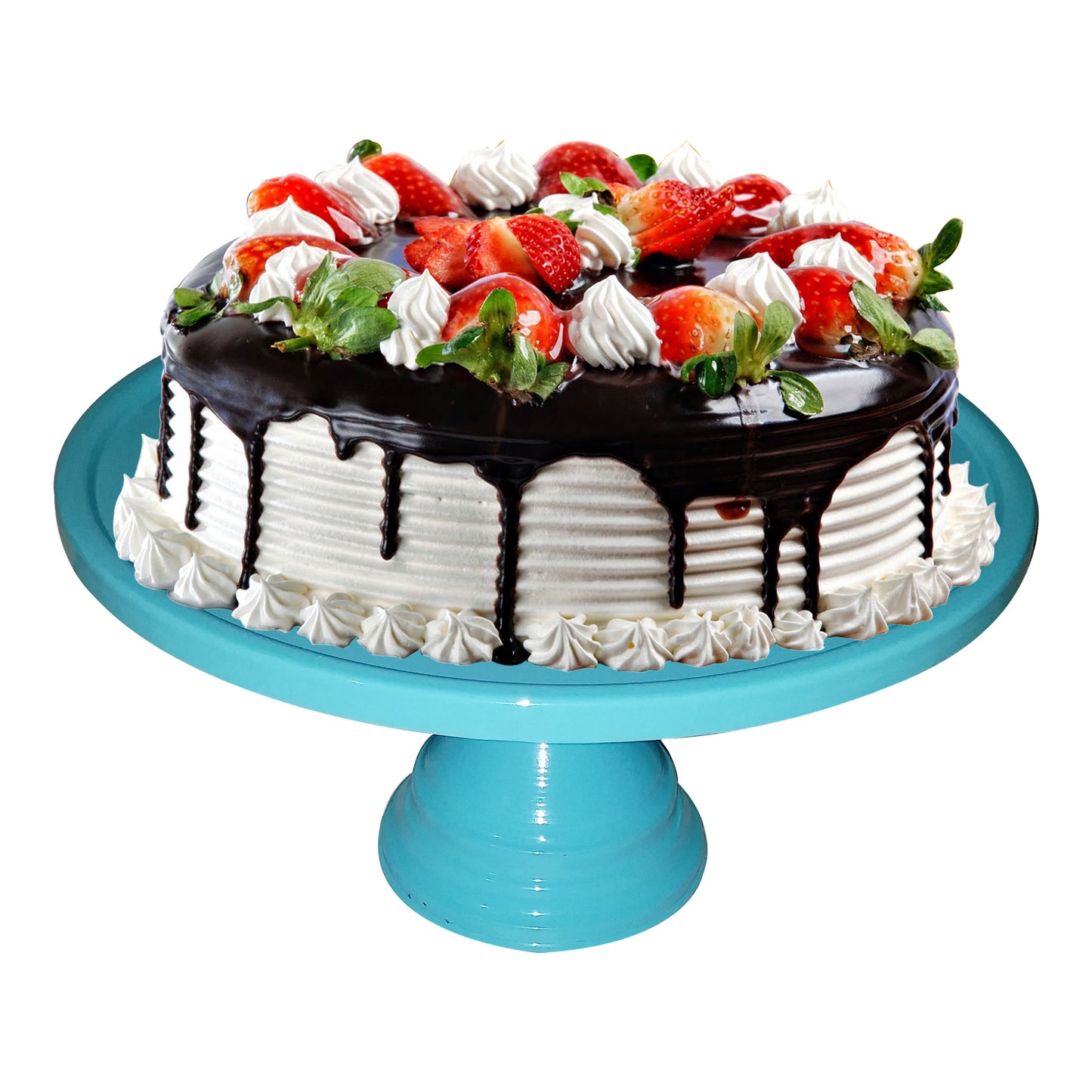 GiftBay Creations® Pedestal Cake Stand 13" Diameter (Top) Metal (Blue)