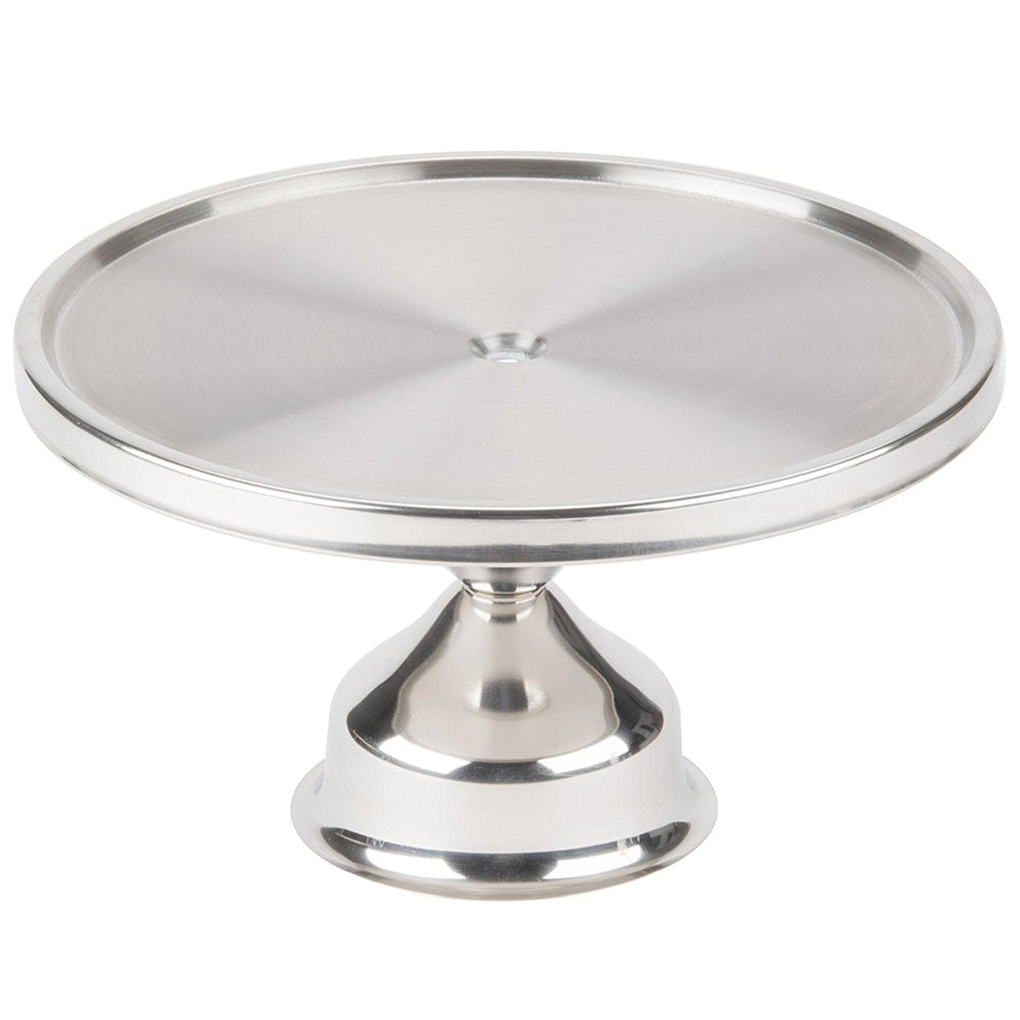 GiftBay Creations Cake Stand Pedestal 13" Diameter (Top), Strong Metal (Stainless Steel)