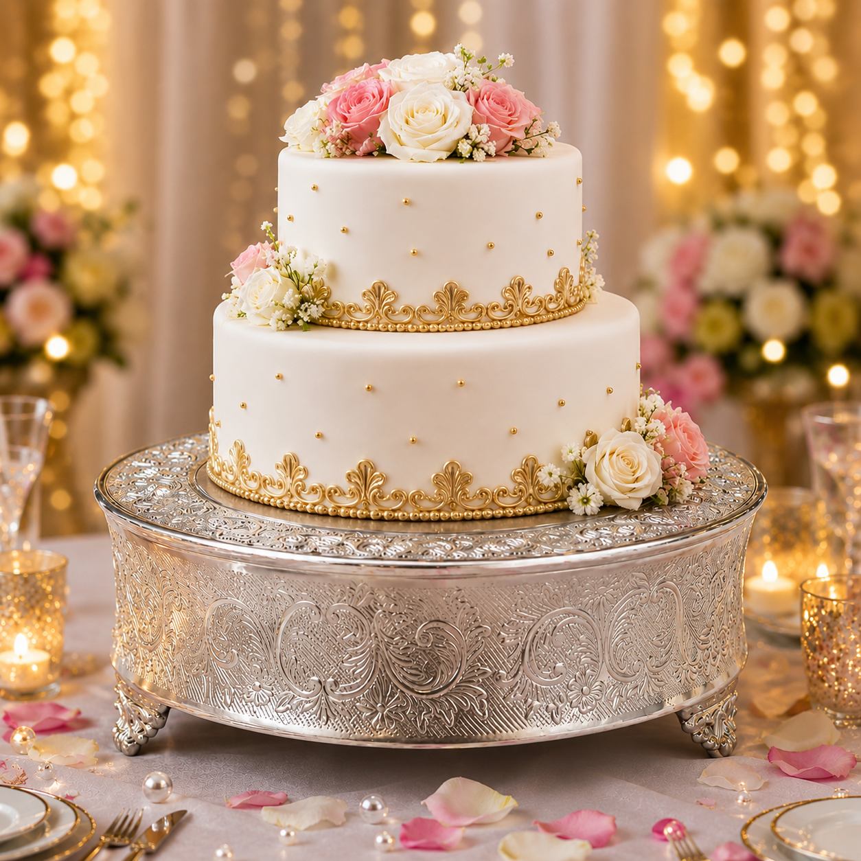 Wedding Silver Cake Stands