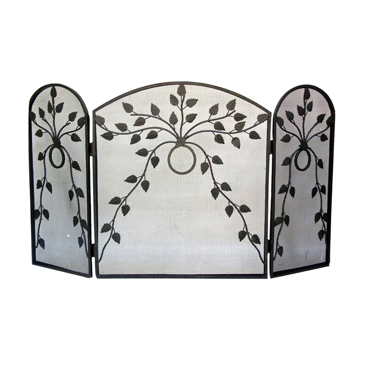 GiftBay 1103 Folding 3 Panel Fireplace Screen 28.5" High, Black Powder Coated