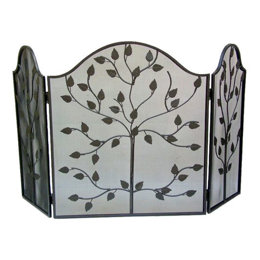 GiftBay 1104 Folding 3 Panel Fireplace Screen 30.5" High, Black Powder Coated