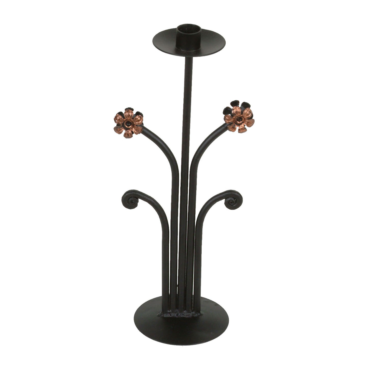 GiftBay 14001 Beautiful Candlestick Holder 13.5", Black Powder Coated Finish