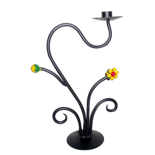 GiftBay 14003 Beautiful Candlestick Holder 13", Black Powder Coated Finish