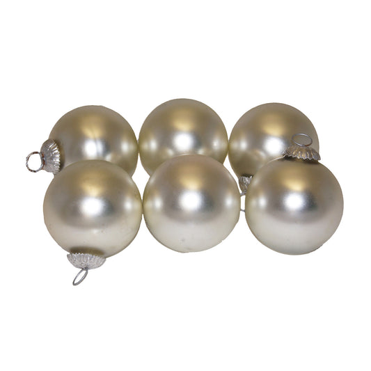 GiftBay 163(S/6) Glass Christmas Tree Ornament Set of 6 Pcs. An Antique-look Glass Ornament Set.