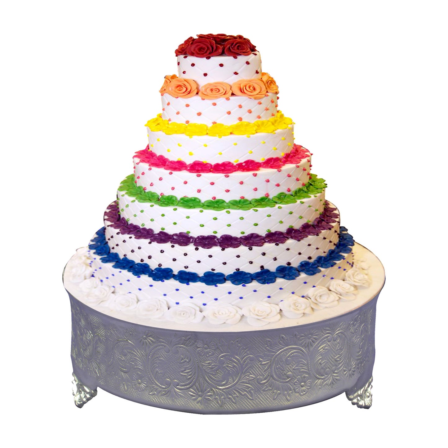 GiftBay Wedding Cake Stand Round 20", Silver