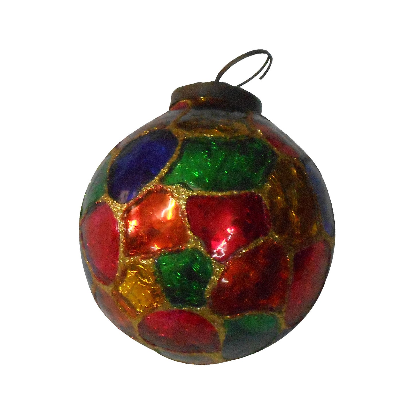 GiftBay Creations ORN-125(S/12) Antique-look Glass Ornament 3" H, Set of 12 for Christmas Tree Decoration