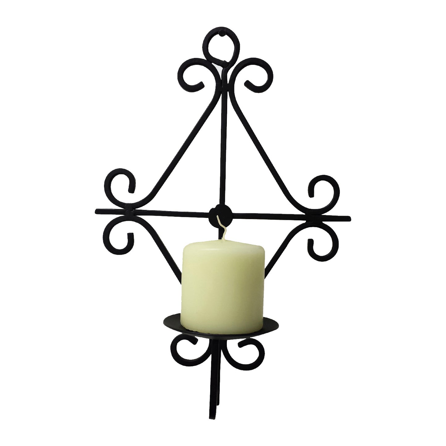 GiftBay 14018 Beautiful Candle Sconce 10" High, Black Powder Coated