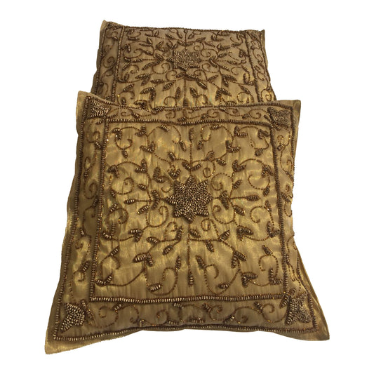 GiftBay Square Shape Set of 2 Throw Pillow Cushion Cover 16" x 16" with Pillow