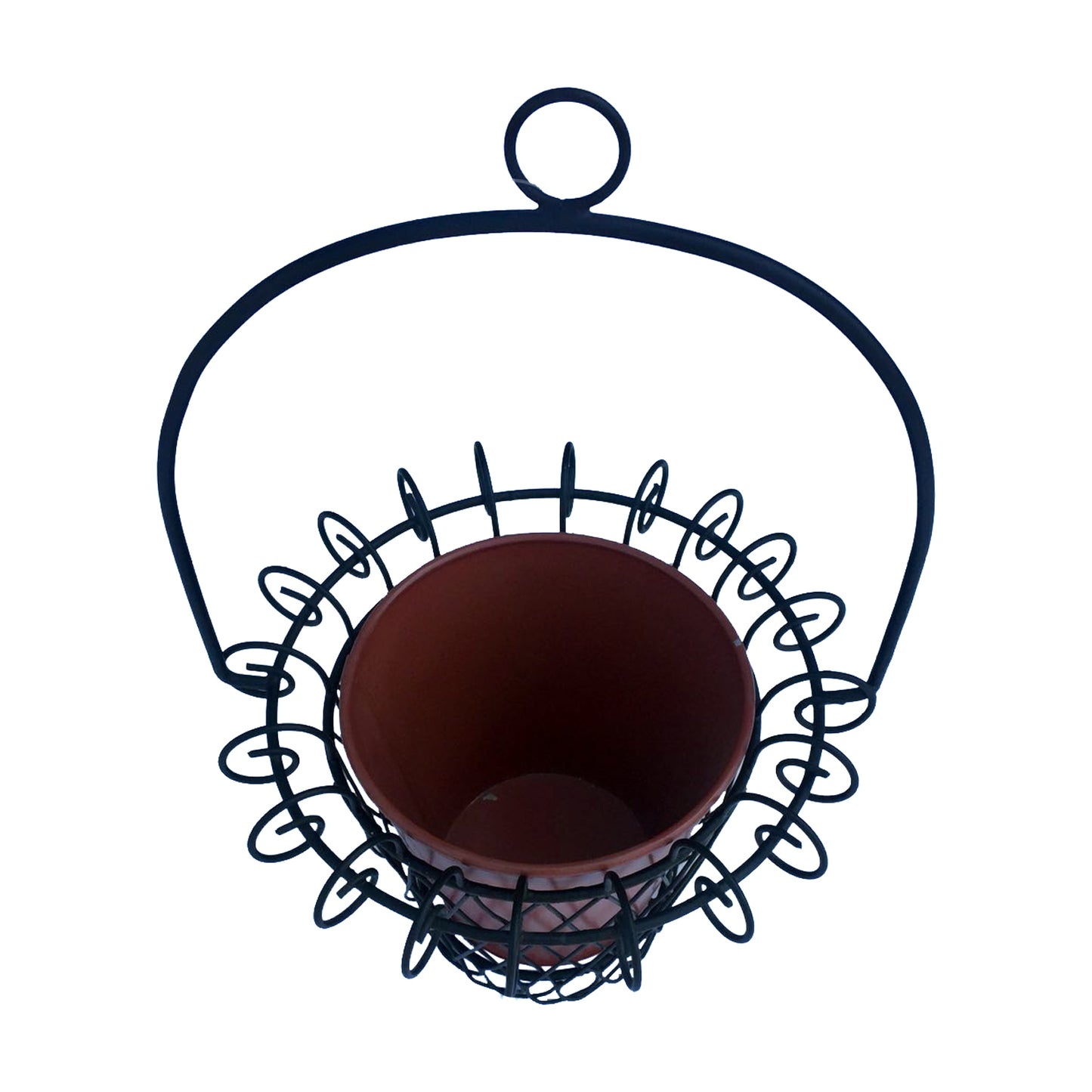 GiftBay 811-BR Tall Wire & Pot Black & Red Container / Vase 16.5" High. Very Unique and Strongly Built for Multi- Purpose Use