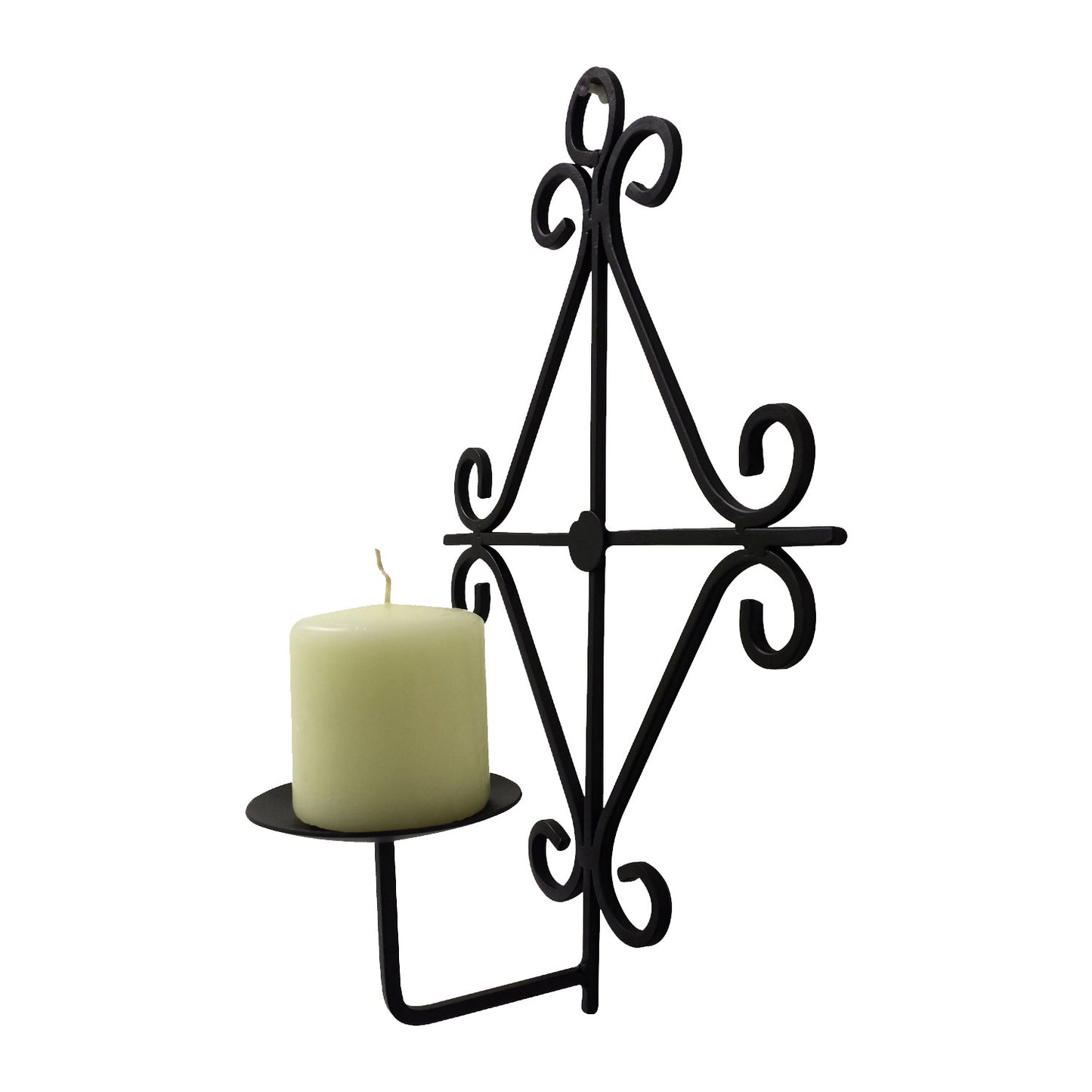 GiftBay 14018 Beautiful Candle Sconce 10" High, Black Powder Coated