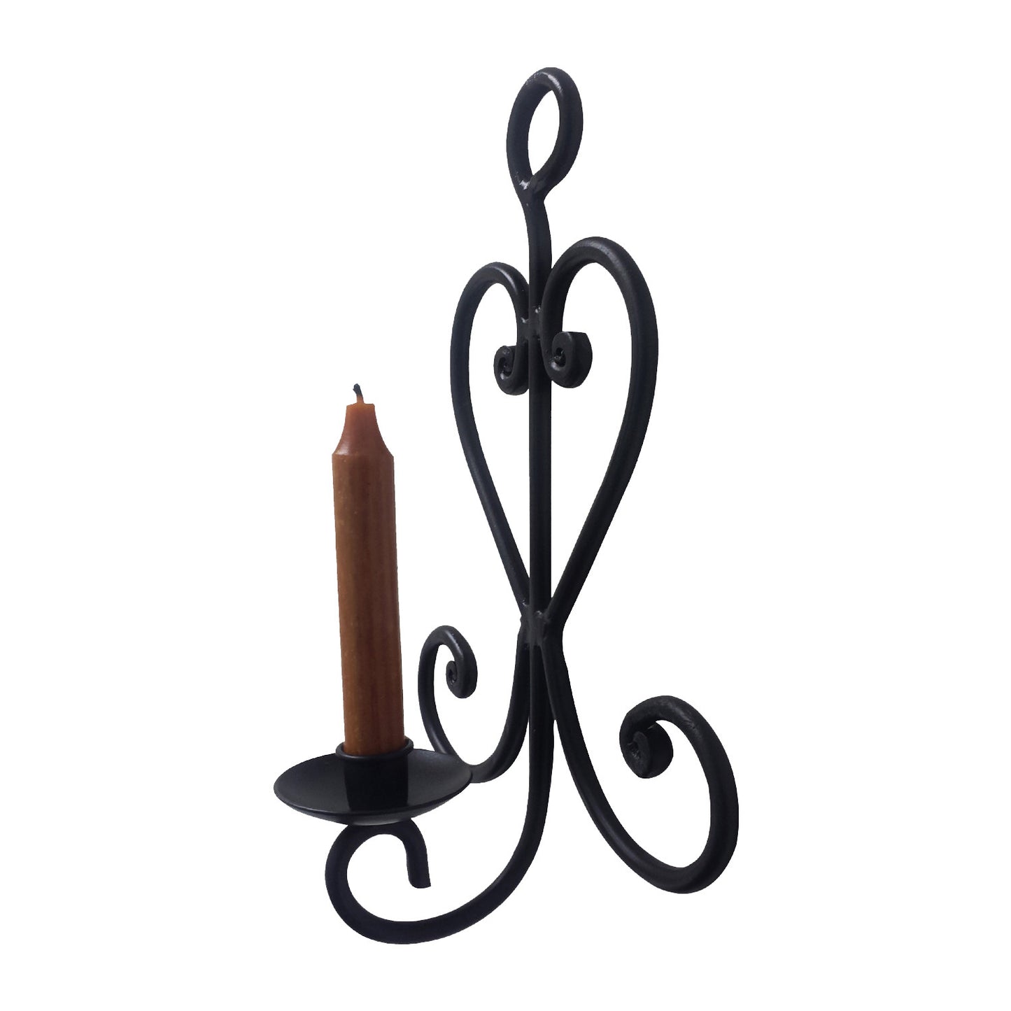GiftBay 14019 Beautiful Candle Sconce 12" High, Black Powder Coated