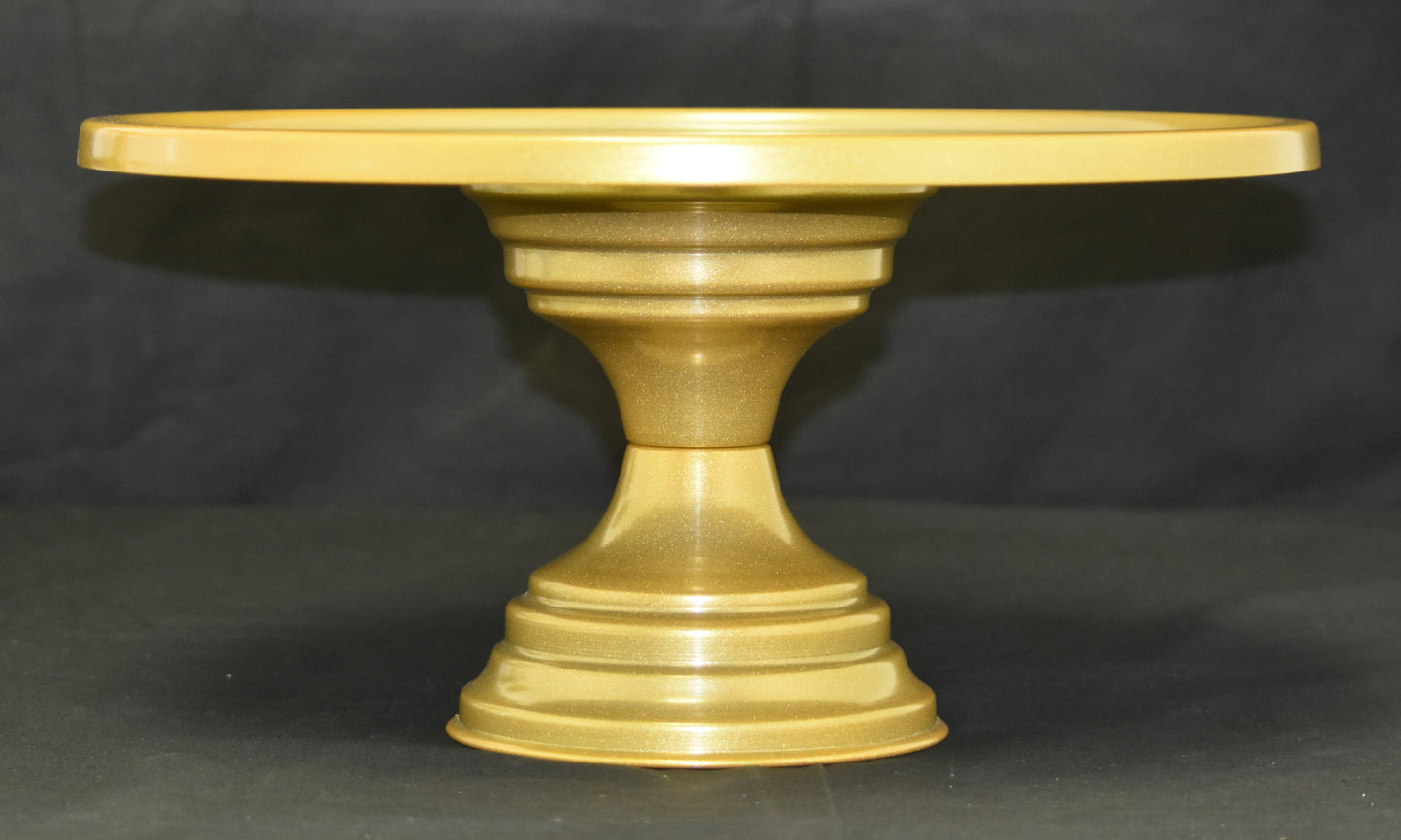 GiftBay Creations® Pedestal Cake Stand 13" Diameter (Top) Metal (Gold)