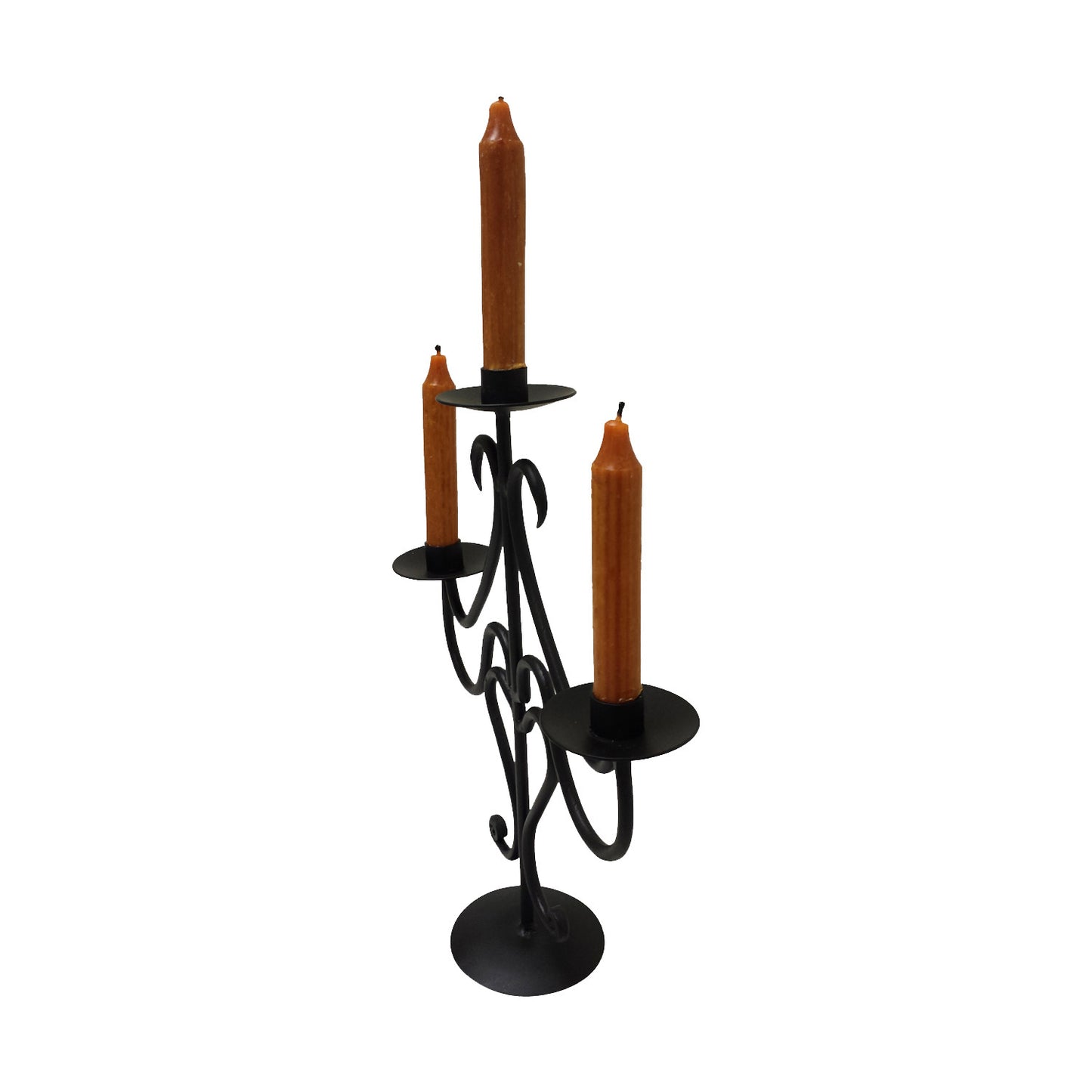 GiftBay 14002 Beautiful Candlestick Holder 15", Black Powder Coated Finish