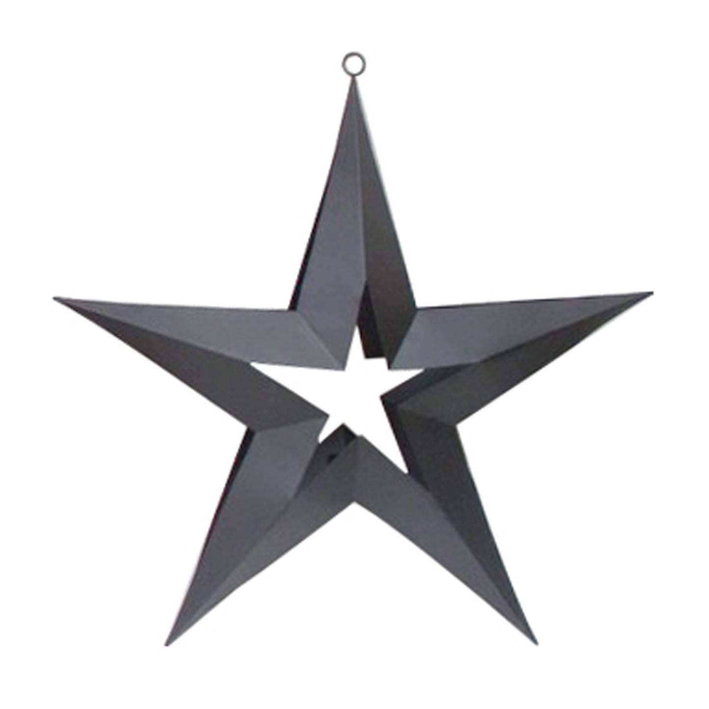 GiftBay 322-D Black Hanging Star with Tealight Holder 12" High