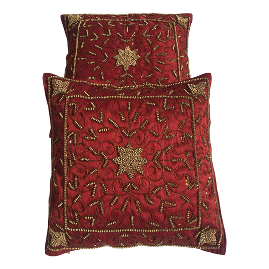 GiftBay Square Shape Set of 2 Throw Pillow Cushion Cover 16" x 16" with Pillow