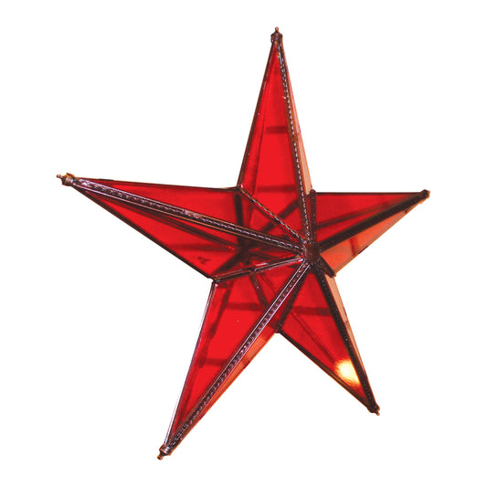 GiftBay 341-R Huge Red Hanging Glass Star 20" High for Indoor and Outdoor Festive Christmas Decoration.