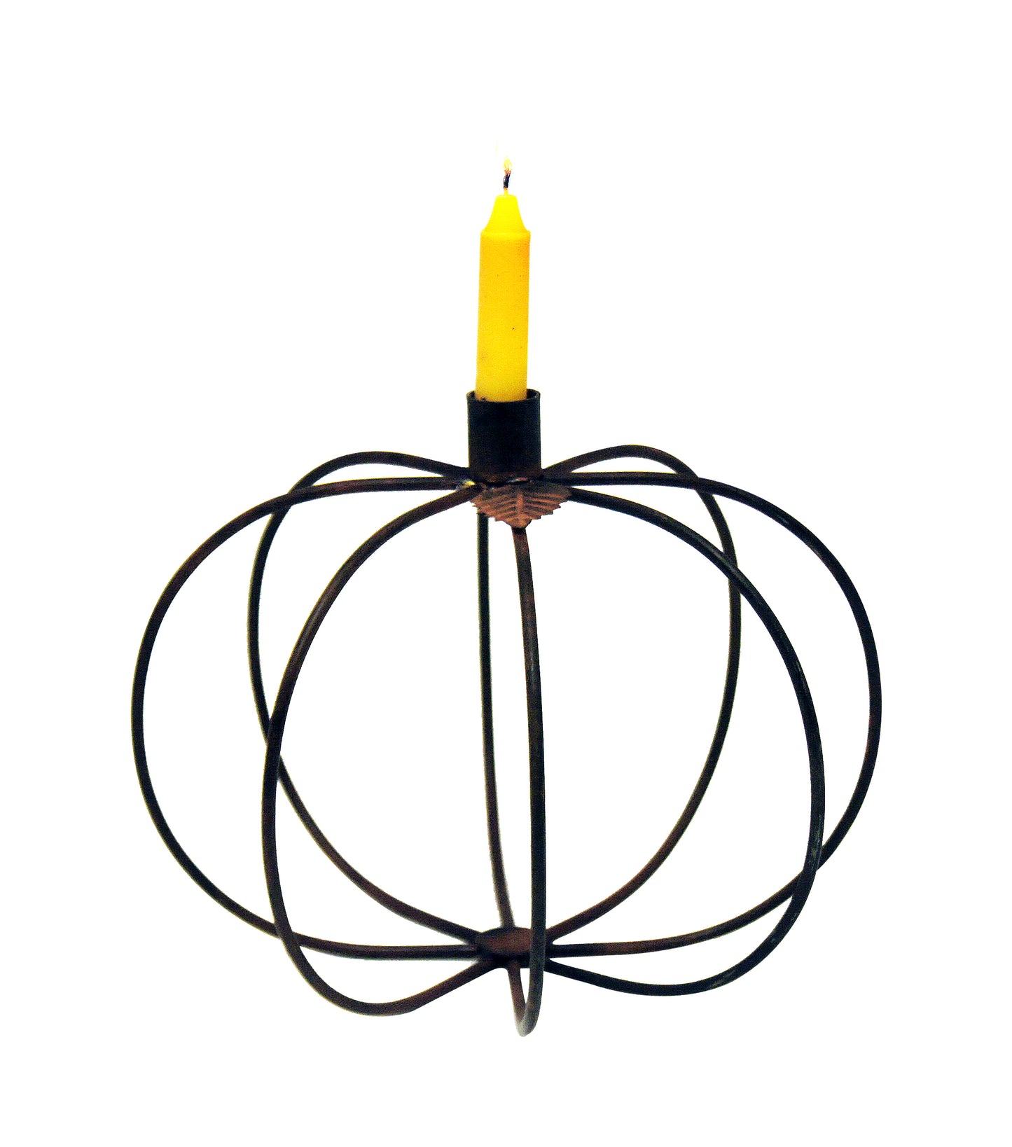 GiftBay 1057(S/3) Pumpkin Candle Holder Set of 3 Pieces, Iron 8", 7" & 6" Height