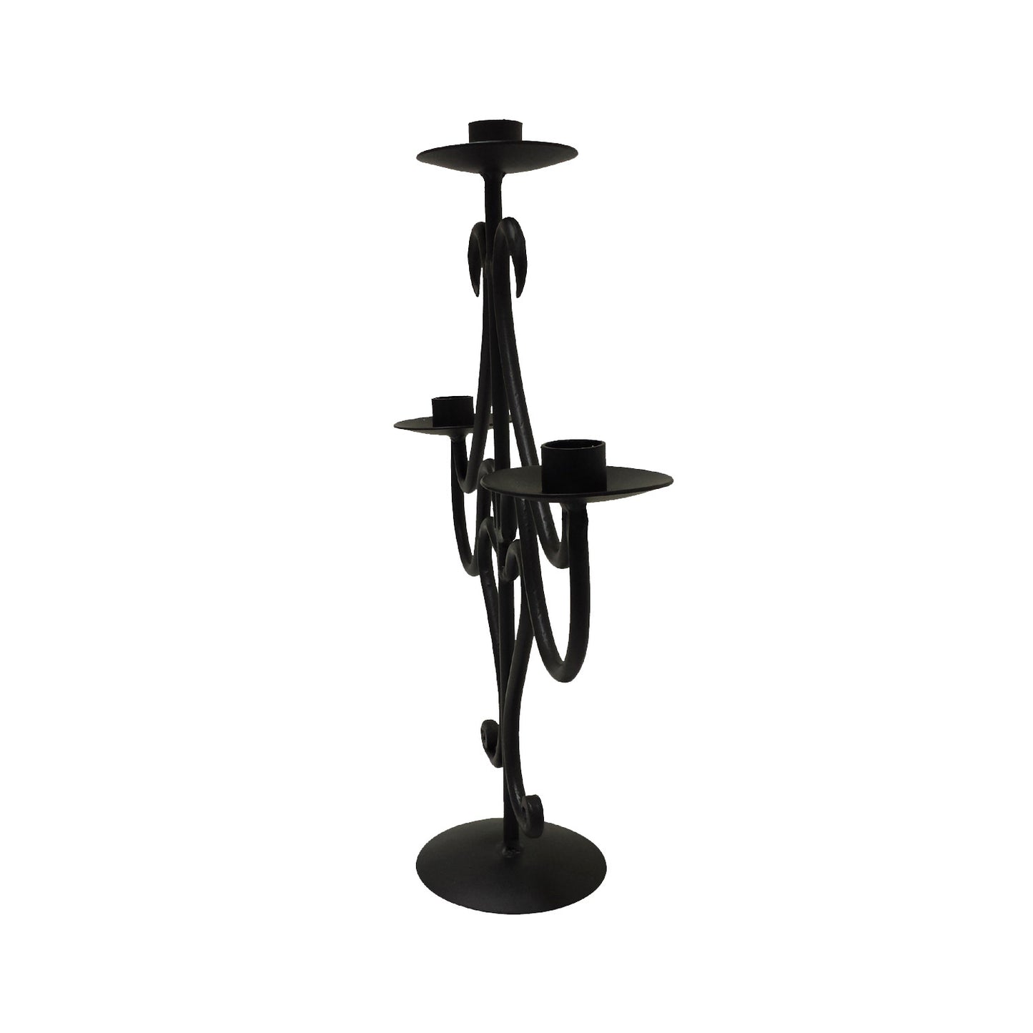 GiftBay 14002 Beautiful Candlestick Holder 15", Black Powder Coated Finish