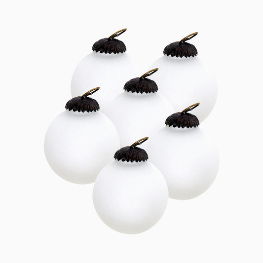 GiftBay 037(S/6) Antique-look Glass Ornament Set of 6 for Christmas Tree Decorations.