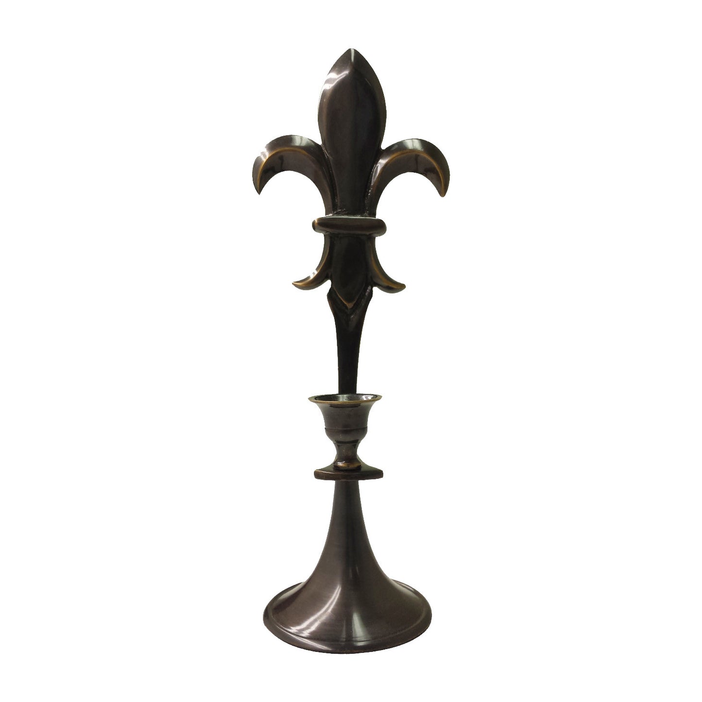 GiftBay 1010 Candlestick Holder, Antique Copper Finish, 10"h
