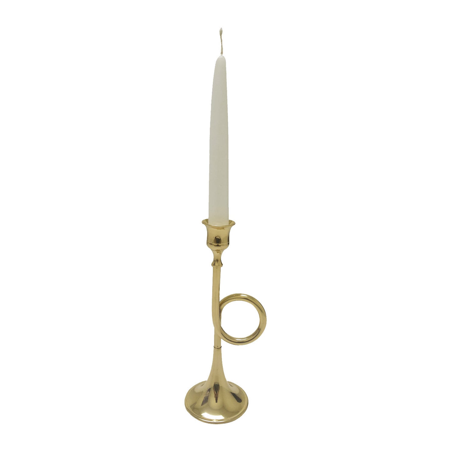 GiftBay 1009 Candlestick Holder, Brass Polished Finish, 8.5"h