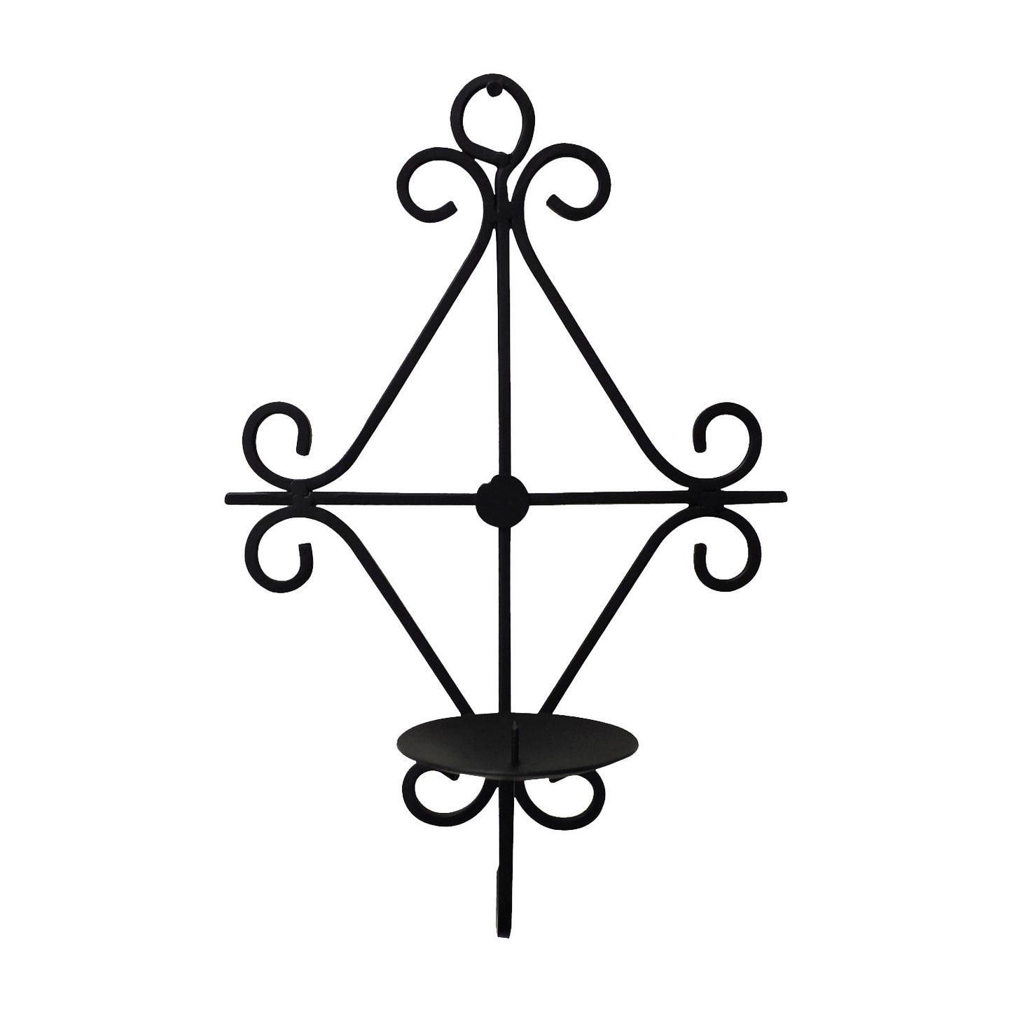 GiftBay 14018 Beautiful Candle Sconce 10" High, Black Powder Coated
