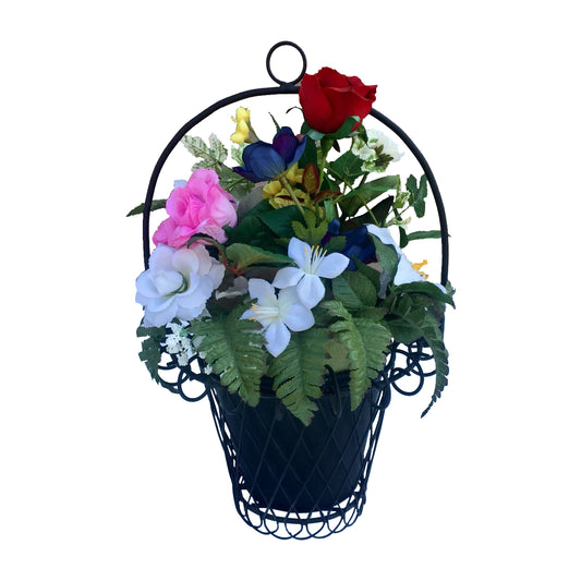 GiftBay 811-B Tall Wire & Pot Black Container / Vase 16.5" High. Very Unique and Strongly Built