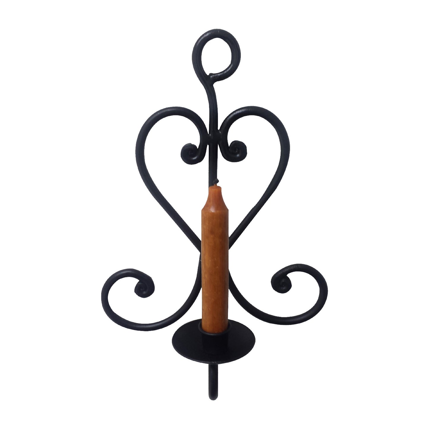 GiftBay 14019 Beautiful Candle Sconce 12" High, Black Powder Coated