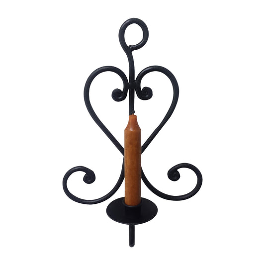 GiftBay 14019 Beautiful Candle Sconce 12" High, Black Powder Coated