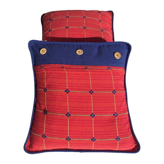 GiftBay Square Shape Set of 2 Throw Pillow Cushion Cover 16" x 16" with Pillow