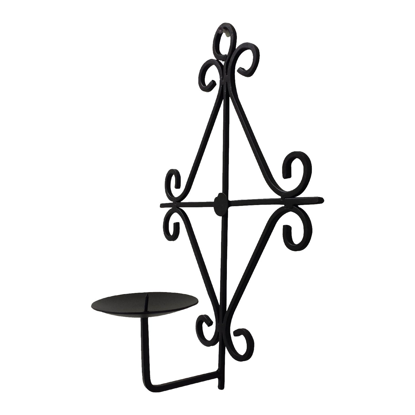 GiftBay 14018 Beautiful Candle Sconce 10" High, Black Powder Coated