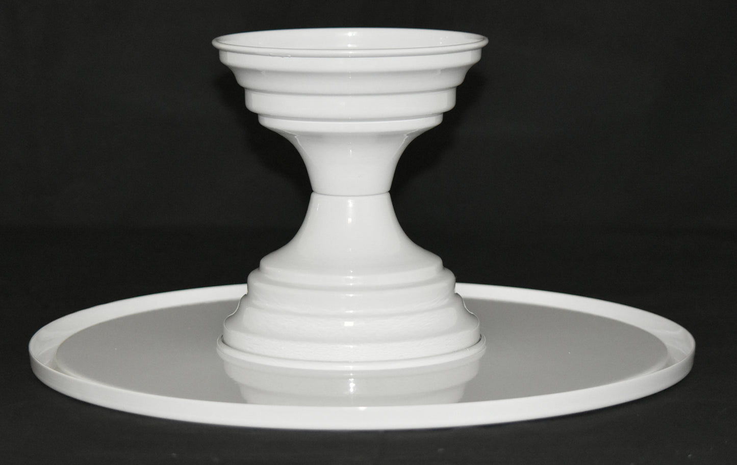 GiftBay Creations® Pedestal Cake Stand 13" Diameter (Top) Metal (White)