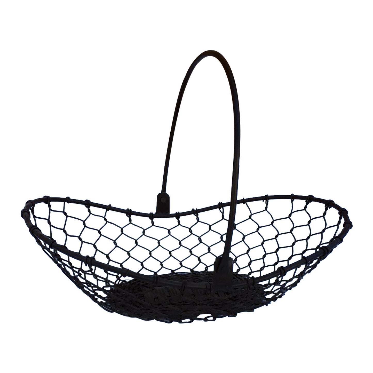 GiftBay 903 Metal Wire Basket Black 12"x9"x4" High