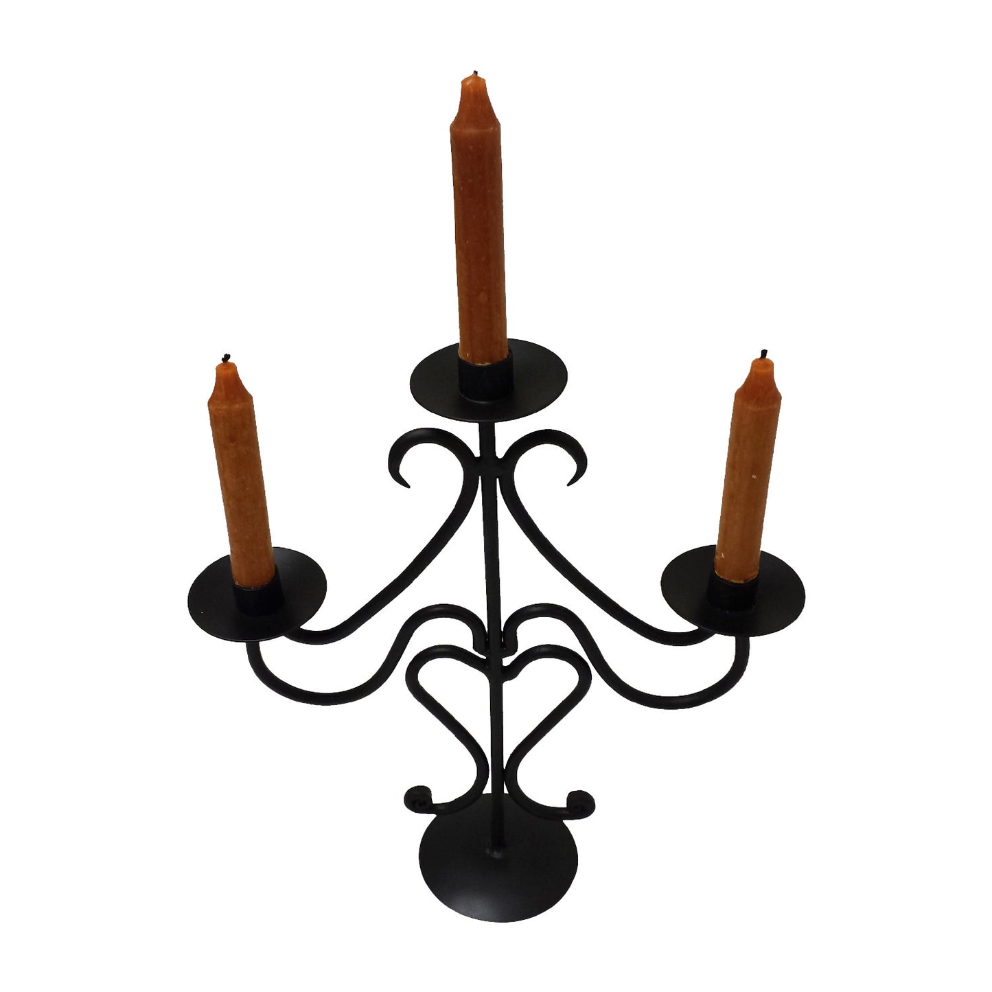 GiftBay 14002 Beautiful Candlestick Holder 15", Black Powder Coated Finish