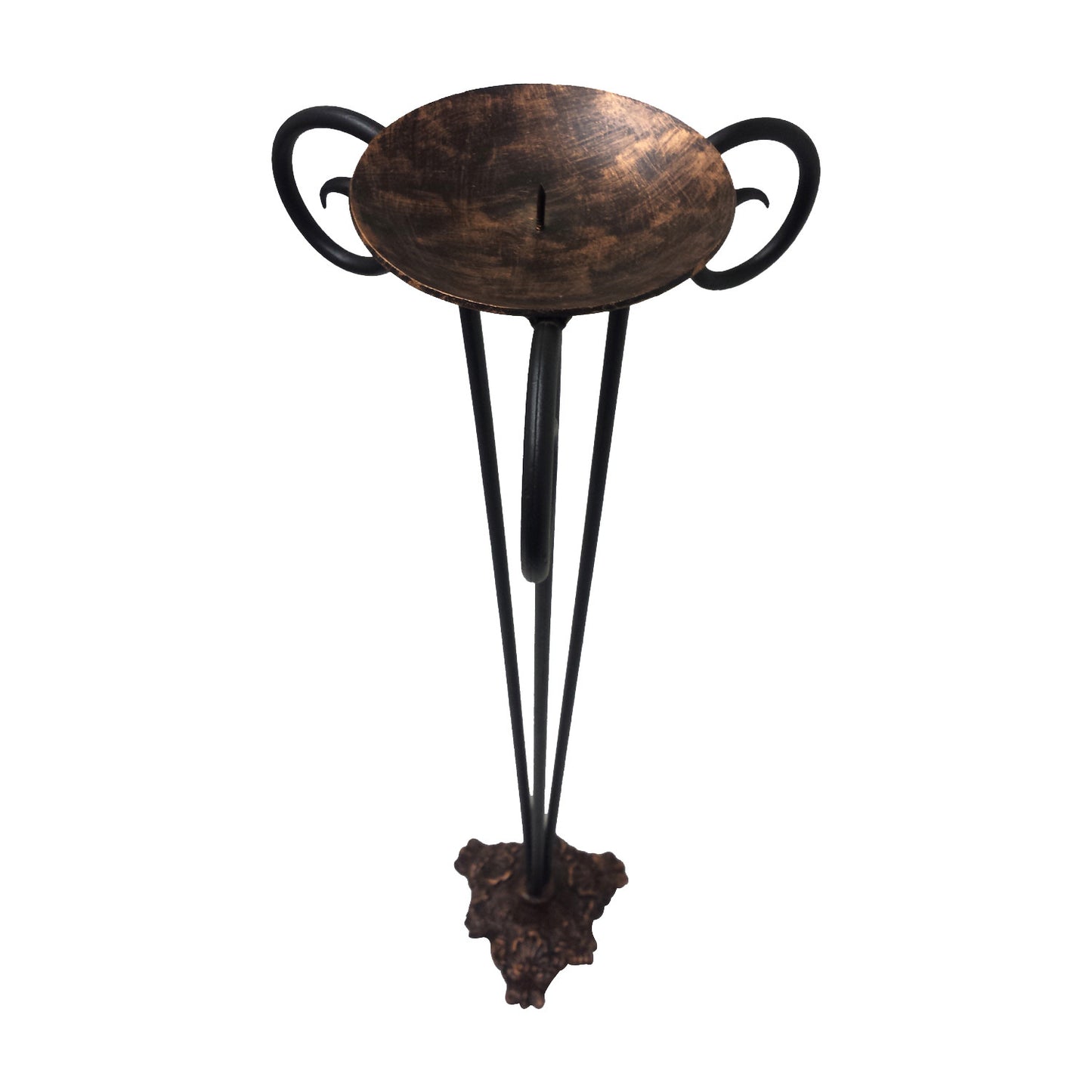 GiftBay 14011 Beautiful Candle Pillar Holder 27", Black Powder Coated Finish
