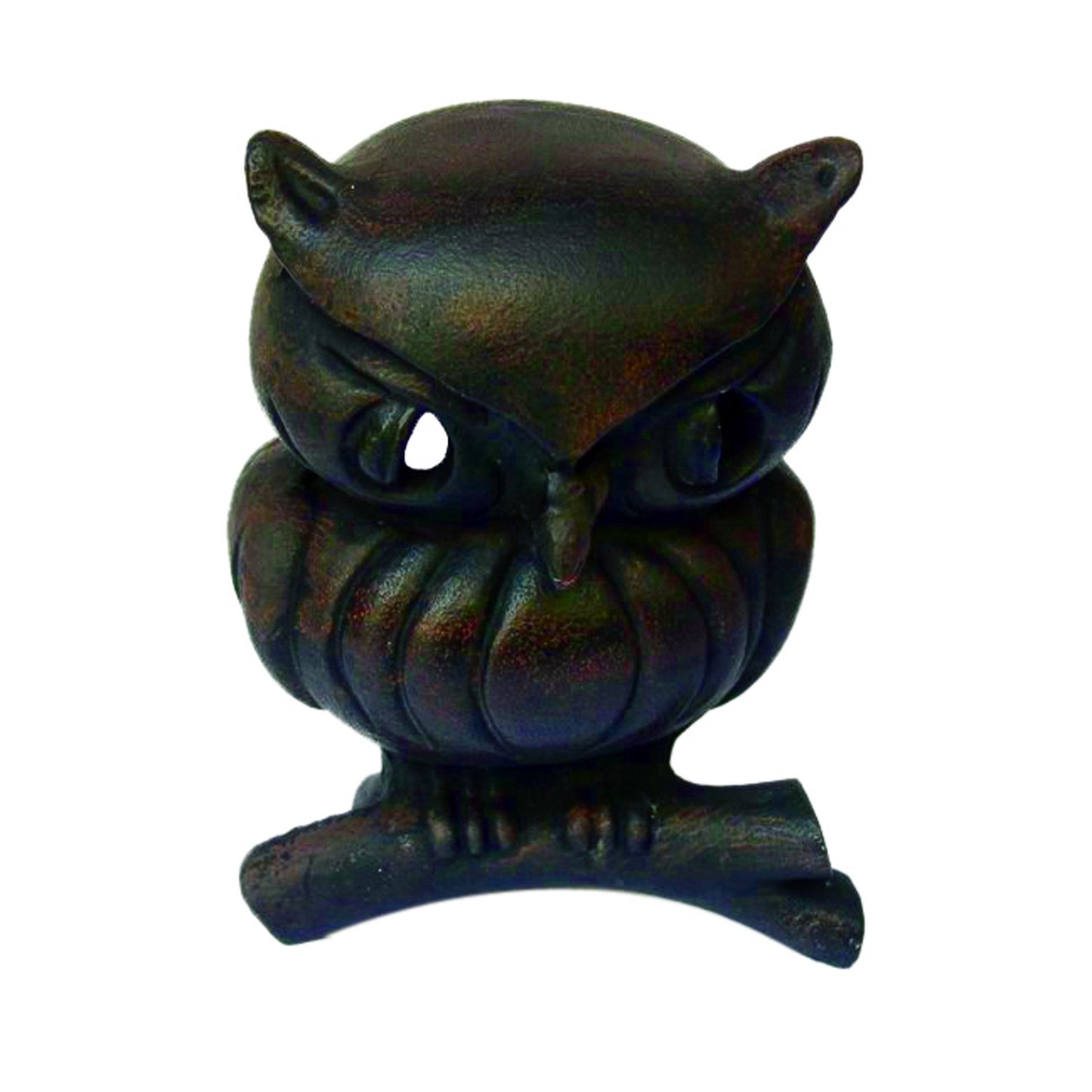 GiftBay GS-503 Halloween Metal Owl 7 inch height, with Votive Holder in Back, Rustic Finish