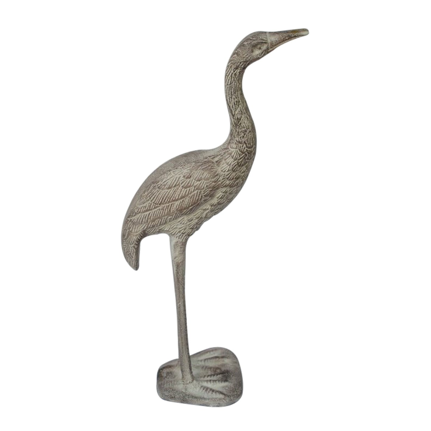 GiftBay GS-507 Garden Crane Statue, Solid Aluminum Metal, 14.5" Height, Brown Patina Finish