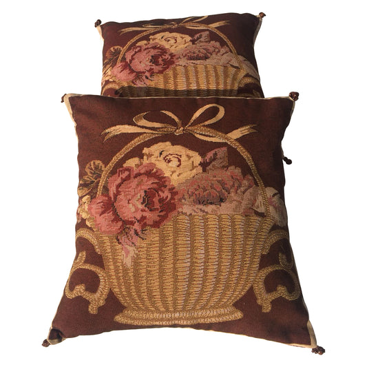 GiftBay Square Shape Set of 2 Throw Pillow Cushion Cover 16" x 16" with Pillow