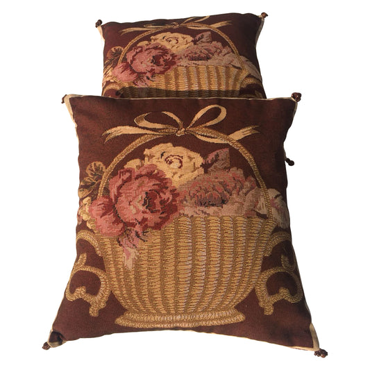 GiftBay Square Shape Set of 2 Throw Pillow Cushion Cover 16" x 16" with Pillow