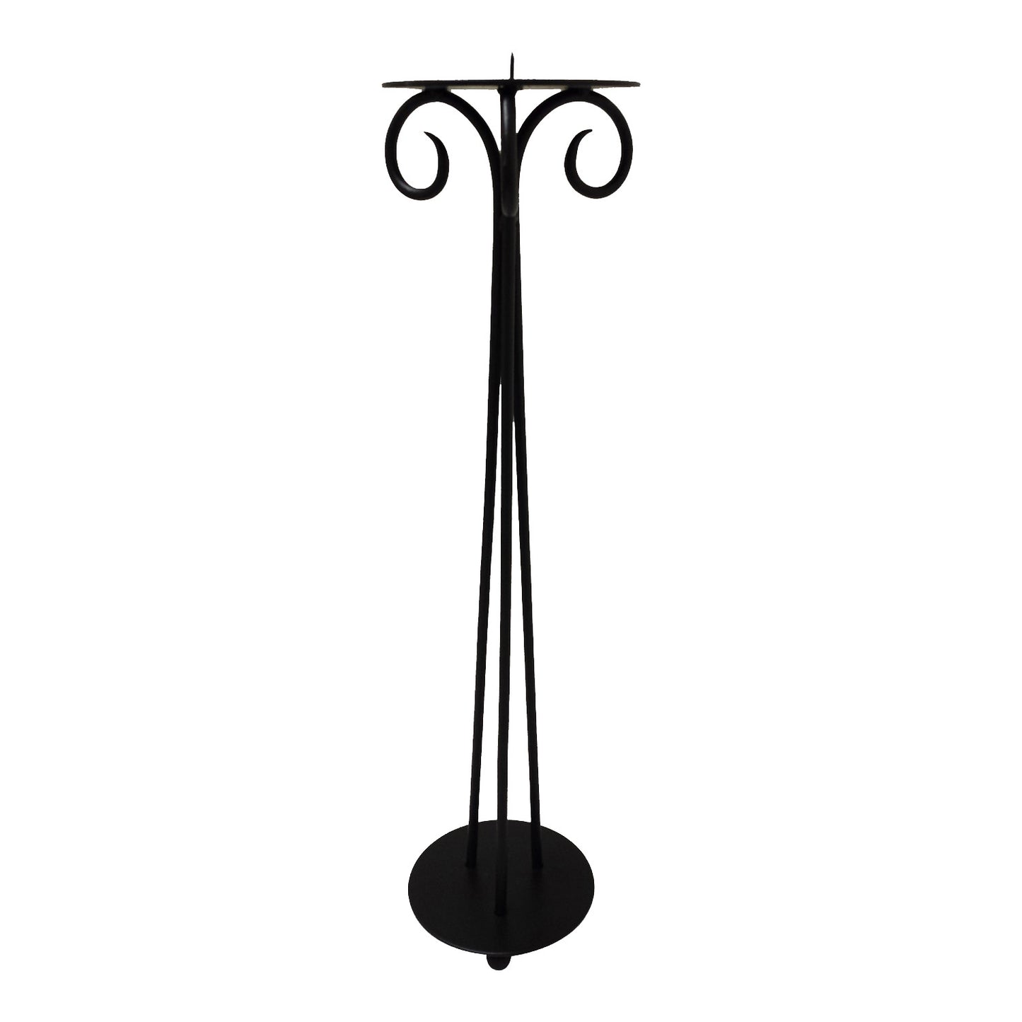 GiftBay 14016 Beautiful Pillar Holder 25", Black Powder Coated Finish